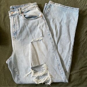 Wild Fable Light Blue Ripped Flare Jeans